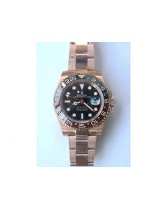 GMT Master II 2018 126715CHNR RG Black Dial Bracelet BP A2813 V2 (Correct Hand Stack)