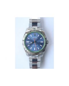 Milgauss 116400GV Green Sapphire Blue Dial Bracelet A3131 BP