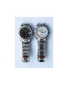Rolex DateJust 36mm 126200 Fluted Bezel Diamond Markers MOP Black & MOP White Dial Bracelet A2836 & A2813 BP