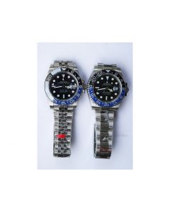 GMT Master II 126710BLNR Blue/Black Ceramic Bezel Black Dial Oyster & Jubilee Bracelet BP A2813 (Correct Hand Stack)