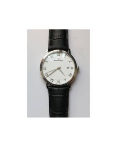 Villeret 6651 SS 1:1 Best Edition White Dial Black Leather Strap A1151 ZF