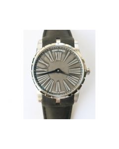Excalibur 42mm Dbex0050 SS 1:1 Best Edition Gray Dial Gray Leather Strap A830 (Micro Rotor)  RDF