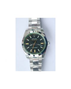 Milgauss 116400 GV 1:1 Green Sapphire Black Dial Bracelet A2836 DJF